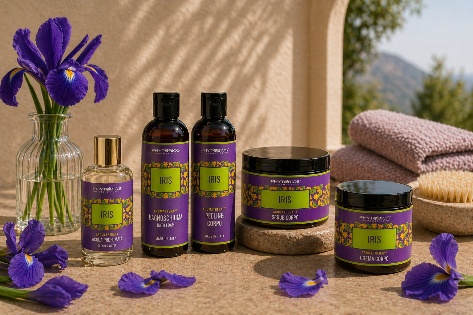 linea profumata completa aromatherapy Iris di Phytobios